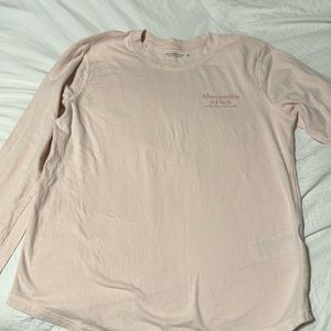 Abercrombie & Fitch long sleeve top, Size small, Light pink